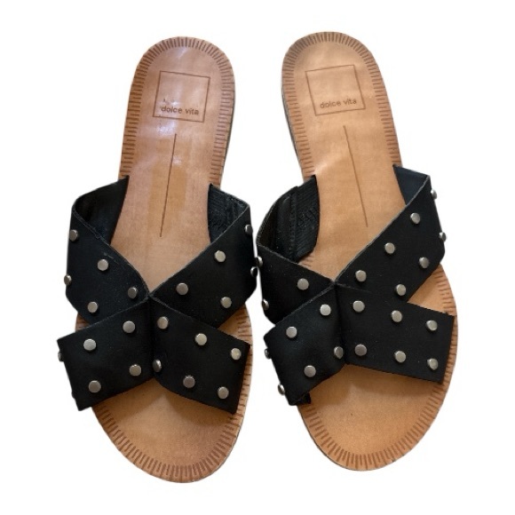 ✨ Dolce Vita Black Studded Sandals ✨ - Picture 2 of 3